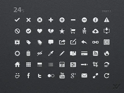 24s UI Icons icon set icons iconset pictograms