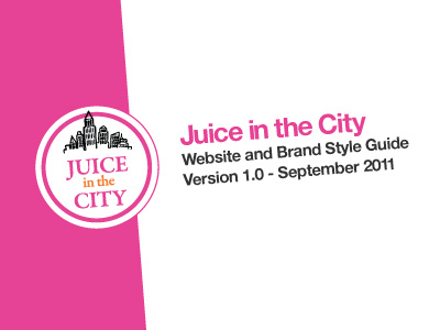 Style Guide Cover brand helvetica logo pink style guide