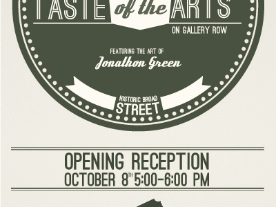 Taste of the Arts Rack Card art rack card typography vintage