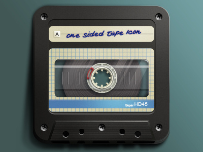 Onesidedtape apple cassette hd icon ios ios icon logo nick kumbari one sided tape tape