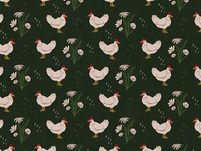 Chickens adobe illustrator design graphic design illustration pattern surface patterns