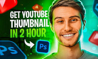 YouTube Thumbnail Design animation graphic design photoshop youtube cover