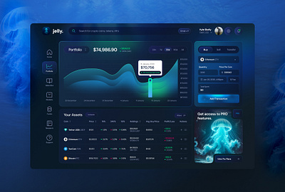 Crypto Portfolio Tracker UI crypto dashboard design portfolio ui web design website