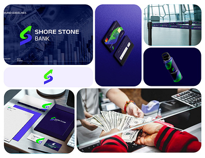 Shore Stone Bank bank logo brand guide lines branding finance logo graphic design logo design