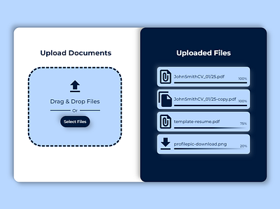 File Upload Interface design graphic design ui ux