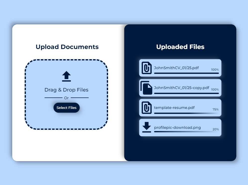 File Upload Interface by LacoDigital on Dribbble