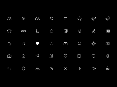 HMI | Design of vehicle central control icons hmi icon ui