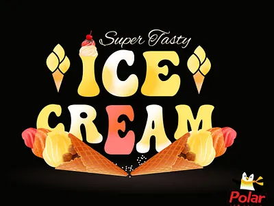 Ice Cream Banner banner banner design facebook post graphic design ice cream ice cream banner ice cream post instagram post print typography ui design website website banner