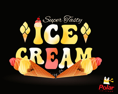 Ice Cream Banner banner banner design facebook post graphic design ice cream ice cream banner ice cream post instagram post print typography ui design website website banner