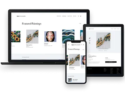 Website | Homestudio E-Commerce e commerce landing paintings website