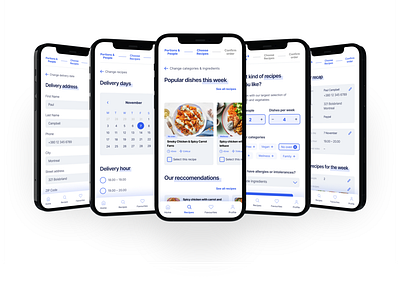 App | EasyMeal app delivery food app recipes ui