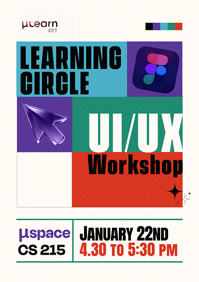 UI/UX Workshop Poster Design design figma graphic design photoshop poster poster design posters