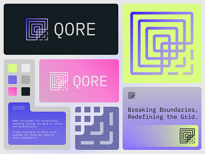 Qore - Logo Design branding core creative logo design disrupt fintech gradient logo identity design it jeroen van eerden letter logo logo logo symbol modern branding qore tech tech branding tech logo visual identity design vivid branding colors web3