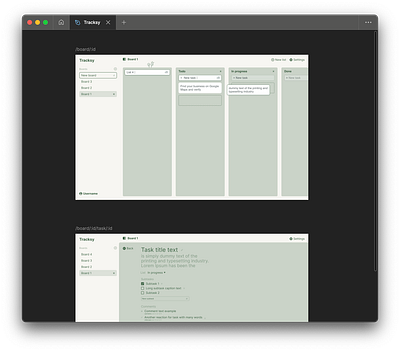 Tracksy — simple task tracker app canban saas ui website