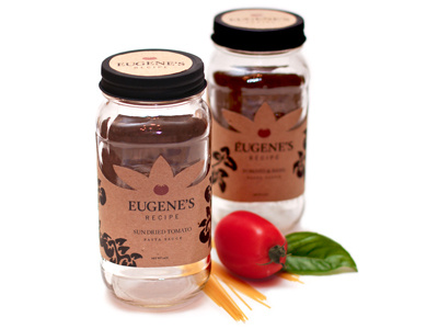 Eugene's Recipe identity italian jar packaging photography print sauce