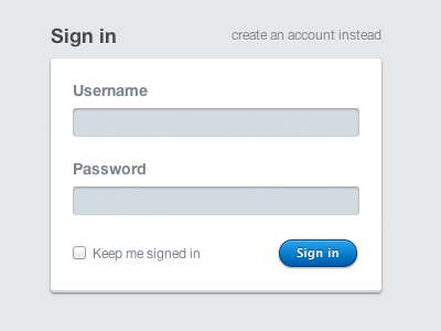 Light sign in form blue download form free gray light log in sign in white