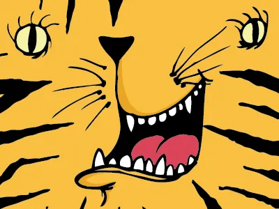 Cat cat chocolate illustration tiger