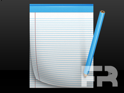 Notepad icon illustration lead notepad notes pad paper pencil striped supplies writing