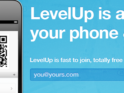 Updated Landing Page #1 blue landing levelup sign up