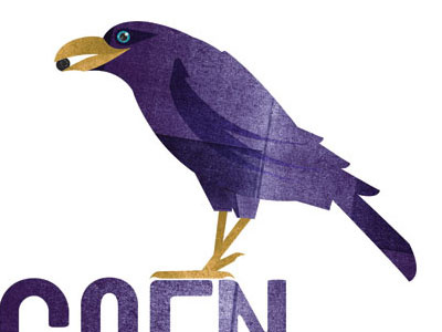 Crow crow pebble purple