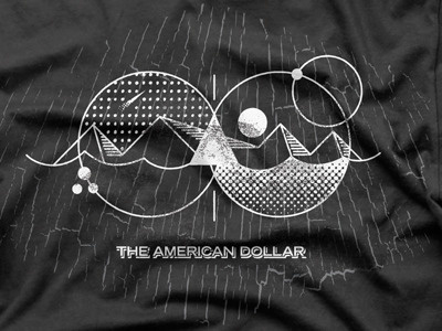 Starscape Tee ambient band dark desert geometry grunge halftone handmade illustrator music print scape space stars sun tee texture the american dollar tshirt vector wood world