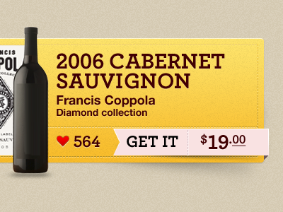 Wine App UI Display Concept app iphone ui wine