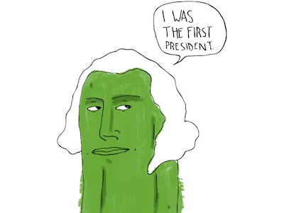 George Washington as a Cucumber