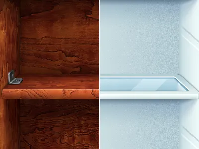 Сabinet and fridge shelves app icon ios ipad iphone shelves