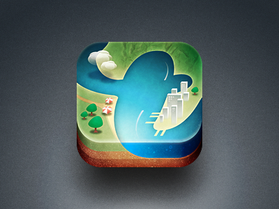 geo app icon city earth geo iphone landscape perspective