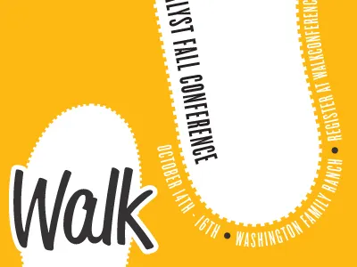 "Walk" Conference Logo Rebound conference knockout reklame script walk