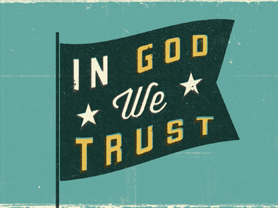 Trust banner color god lettering logo texture trust type vintage