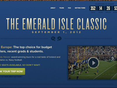 Emerald Isle Classic dublin football ireland media queries notre dame responsive website