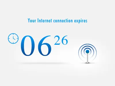 Timer application blue clean ui wifi