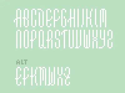 Tall (Pixel) Type 5x15 gregchristman pixel rebound type