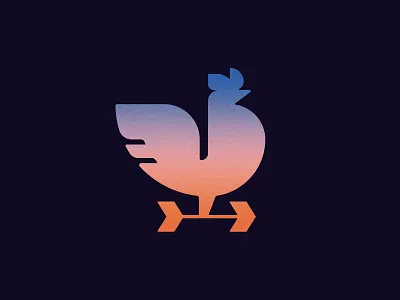 De Haan branding chicken dawn direction golden ratio golden section gradient icon logo logomark mark morning rooster symbol windvane