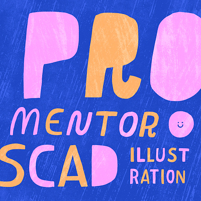 Lettering promoting mentor visit to SCAD custom lettering illustration lettering