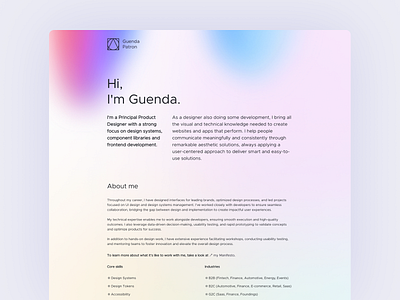 Website | Personal Portfolio 2025 about me case studies design landingpage manifesto portfolio ui ux website