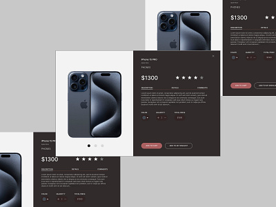 Product card about iPhone iphone product card web web design