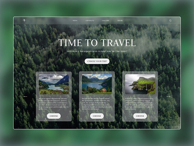 Time to travel page travel web design