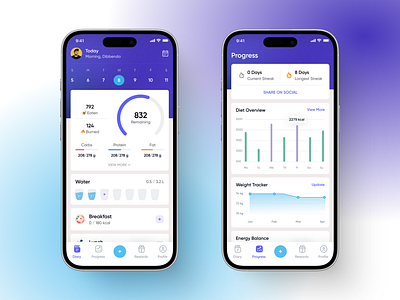 Calorie Tracker App Redesign app calorie design ui