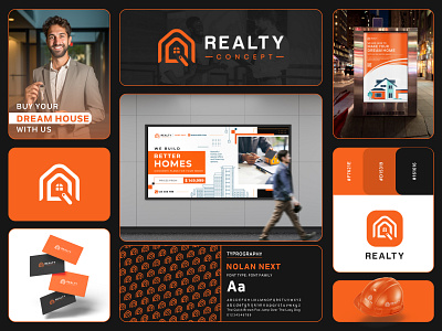 Realty Logo & brand identity design for a construction company brand design brand guideline brand identity design branding branding book branding kit buildinglogo constructionlogo graphic design homelogo houselogo logo logo design presentation realestateindustry realestatelogo realtorlogo