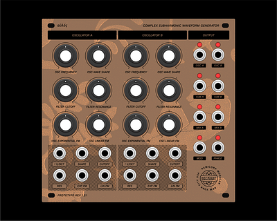 Aulos- Complex Subharmonic Waveform Generator Eurorack Panel art block branding design electronics eurorack graphic design illustration logo modular print simple synthesizer ui