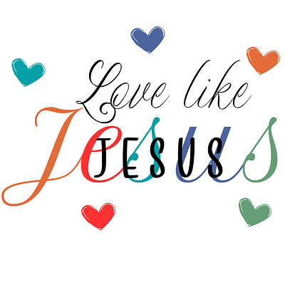 Love like Jesus design digital files graphic design illustration logo png