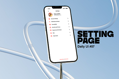 Daily UI 07 - Setting Page dailyui design ui