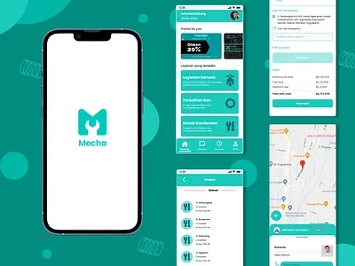 Mecha - Vehicle Repair App app mechanic repair ui ux