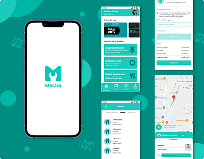 Mecha - Vehicle Repair App app mechanic repair ui ux