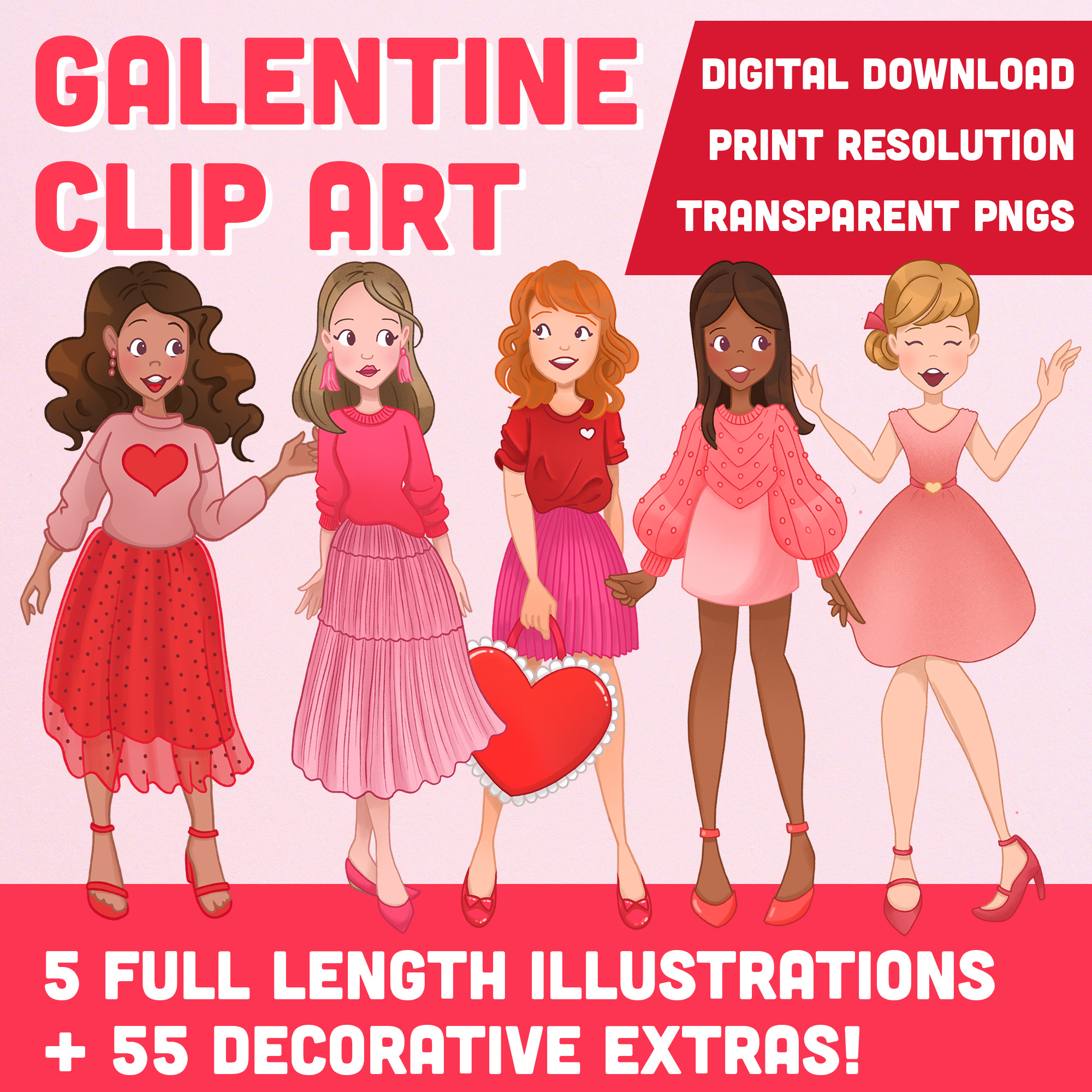 Example of Galentine Clip Art & Printables