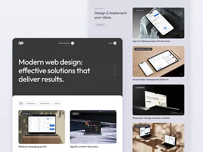 Discover Our Redesigned Portfolio Page branding clean layout content centric corporatewebsite creative studio creativeagency dark mode digital agency interaction design interactive experience minimal aesthetic modern design portfolio showcase product design responsive design user friendly uxdesign visual hierarchy webdesign website redesign