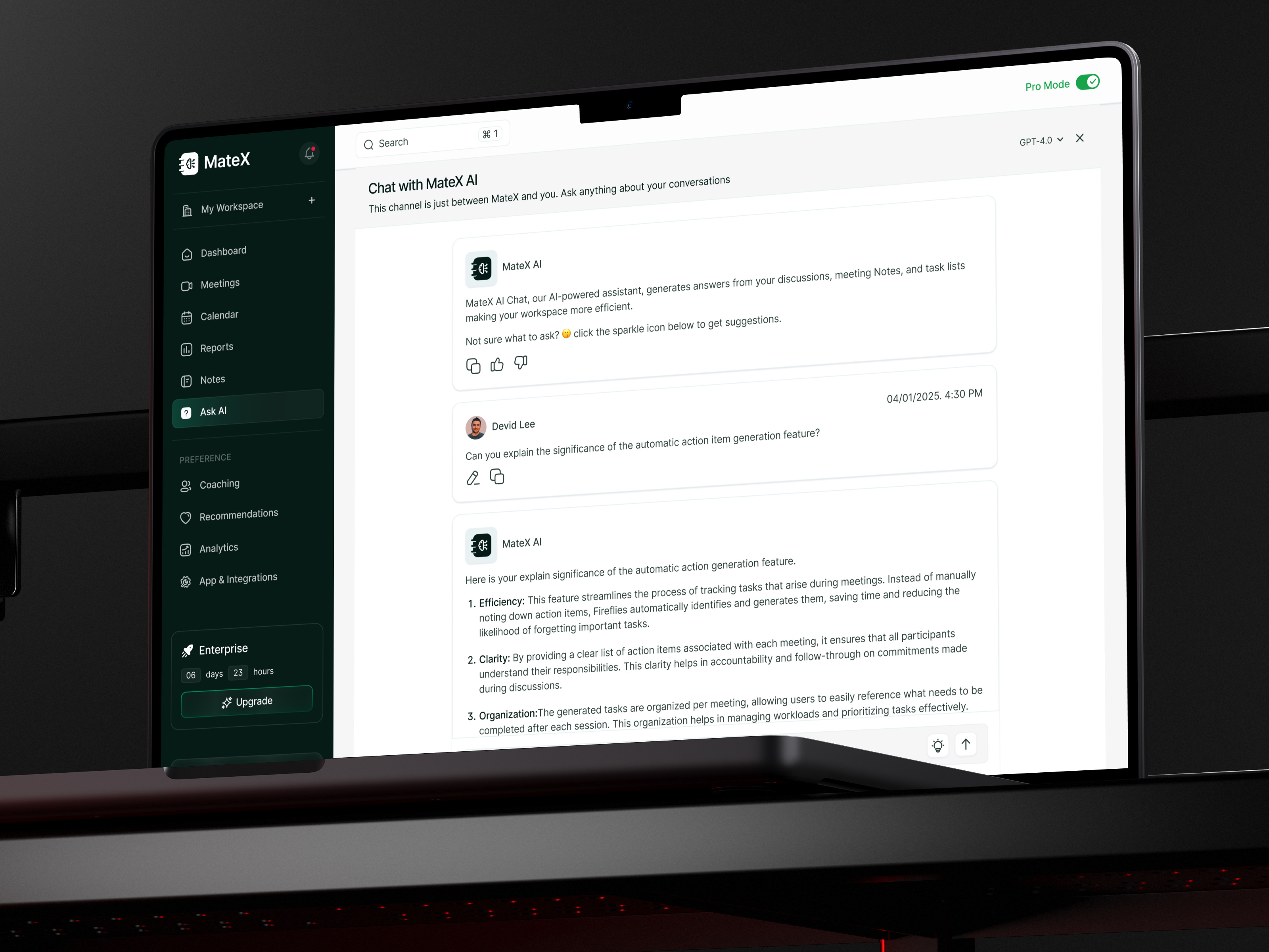 Meeting Note Tracker - AI Chat View action item tracker ai ai chat interface ai dashboard ai dashboard ui ai meeting tracker ai powered notes dashboard ui design meeting management tools smart note taking ui ui design ui kit uikit uiux uiux design for productivity web design