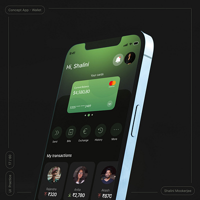 17/60 - Wallet App concept ui